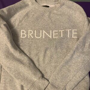 "BRUNETTE" Classic Crew Neck Sweatshirt
